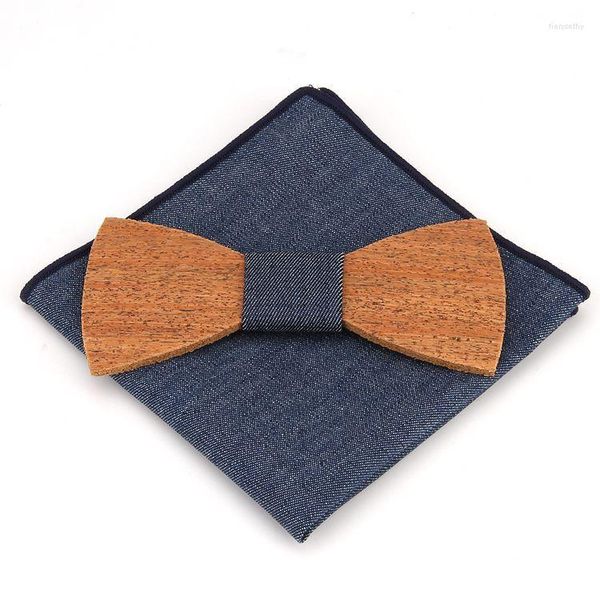 Pajaritas Vintage para hombre, corbata de madera de corcho creativa, moda de boda, toalla de bolsillo informal, pajarita de madera, accesorios de mariposa