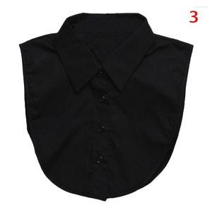 Noeuds papillon Vintage chemise faux col femmes détachable faux chemisier revers colliers blanc noir élastique cravate hauts accessoire
