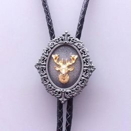 Bow Ties Vintage Style Western 3D Deer Wedding Bolo Tie Neck Leather Necklace NecTie ook in de VS