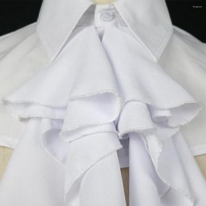 Bow Ties Vintage victorien Renaissance Collier dentelle à ébourils Faux détachables pour la scène Cosplay Polyester Cotton tissu