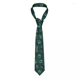 Noeuds papillon aquarelle plume de paon unisexe cravate soie polyester 8 cm large cravate pour hommes accessoires cravate mariage cosplay accessoires