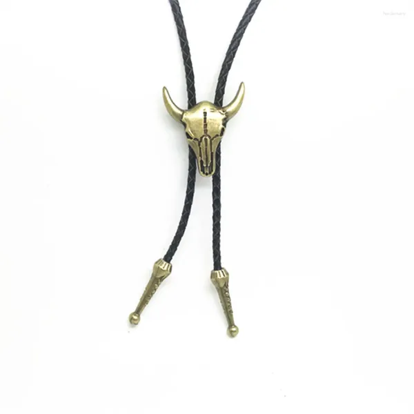 Bow Ties Western Cowboy Bolo Tie Bull Head Leather Fashion Fashion's Casual Casual Suit Accessoires