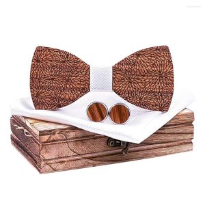 Noeuds papillon Womail 2023 Sangle réglable Cravate en bois Unique pour homme Convient à toutes les chemises Ensemble de mouchoirs
