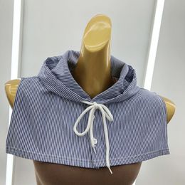 Correo de reverso de arco para mujeres corbata bordado de encaje de la flor de la flor del cuello del cuello falso desmontable falso boquiabola removible blusa topsbow