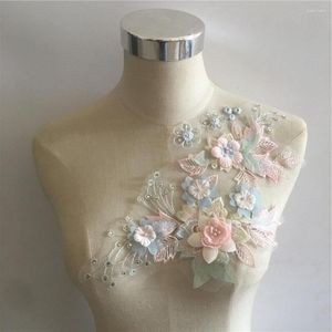 Corbatas de lazo para mujer, cuello falso de flores en 3D, apliques bordados DIY, tela para coser en el escote, accesorios de ropa, parche para álbum de recortes