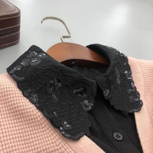 Boog bindjes vrouwen solide kleur nep kraag vintage shirt afneembare blouse valse revers fuax cols top kleding accessoires