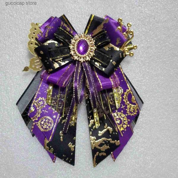 Pajaritas para mujer Lolita Pajarita de lujo Anime Moda Cosplay Vestido Camisa Collar Broche Pin Accesorios Joyería hecha a mano de gama alta Regalos Y240329