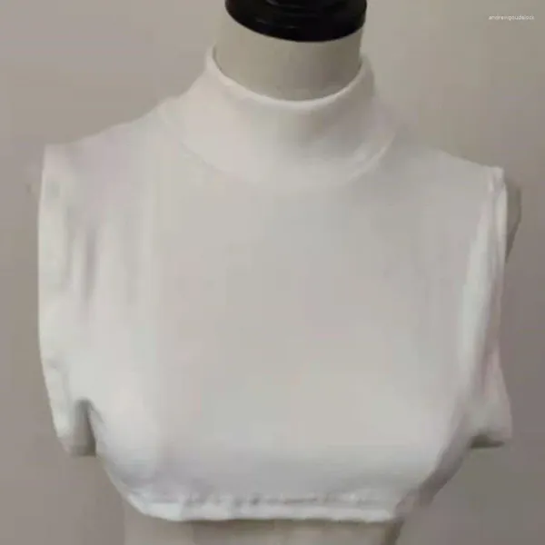Bow Ties Womens Modal Coltleneck Fake Collar Vintage Détachable Round Cal False Clouse Half Top Women Clothes Accessoires