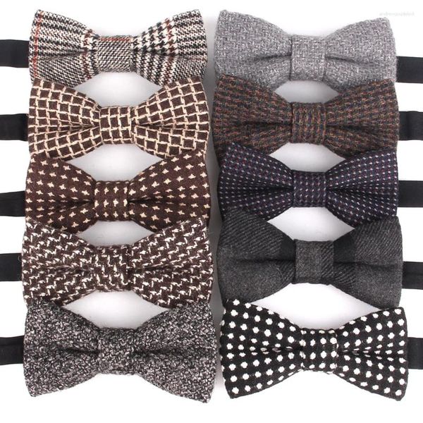 Bow Ties Woolen Tada Invierno para hombres Mujeres nudos Adultos Menores Cravatos Partido Fiesta Bowties Regalos