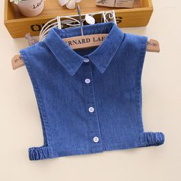 Pajaritas YSMILE Y Sólido Jean para niños Cuello falso Camisa de moda Suéter Desmontable Lateral Niñas Niños Decorativos B193