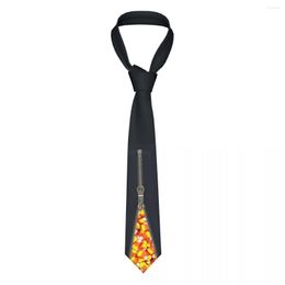 Bow Ties Zipper Candy Corn Neckly Unisex Polyester 8 cm Neck Tie voor mannen Casual smalle accessoires Cravat Wedding Business