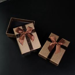 Bowknot Design créatif usine vente directe boucles d'oreilles boîte de livraison livraison boîte à bijoux fourniture de boîte en papier