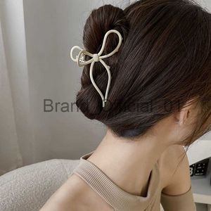 Bowknot Shark Clip Metal Hair Clip Simple Solid Color Frosted Haircips Simple Ins Hairclips Koreaanse haaraccessoires Hoofdkleding X0817