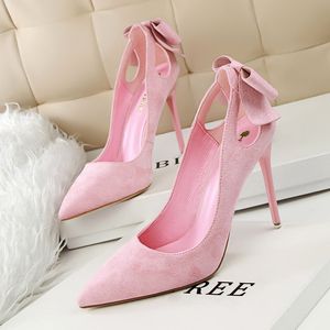 bowknot valentine schoenen sexy hoge hakken vrouwen schoen Italiaanse schoenen vrouwen ontwerpers zwarte hakken extreem hoge hakken trouwschoenen vrouwen pompen