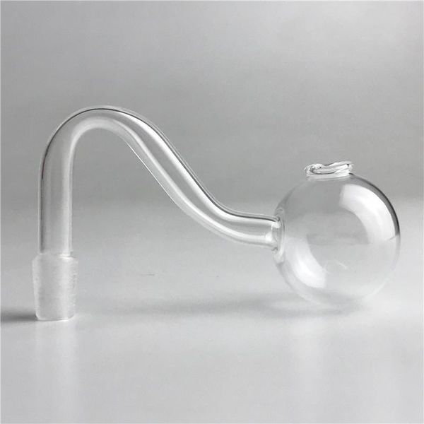 Cuenco Quemador de aceite Tubo de vidrio con cachimba 10 mm Pipas para fumar de agua fina masculina Quemadores Pyrex para Bongs