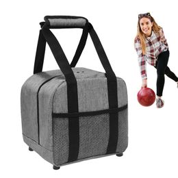 Bowling Ball Bag Ball Tote Bag Single Bowling Ball Bag With Padded Ball Holder Portable Bowling Ball Accessories Double Zipper