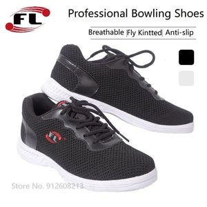 Bowling Chaussures de bowling légères professionnelles Fly Kintted Baskets de bowling respirantes pour hommes femmes Semelle antidérapante Entraîneur Taille 35-46 231009