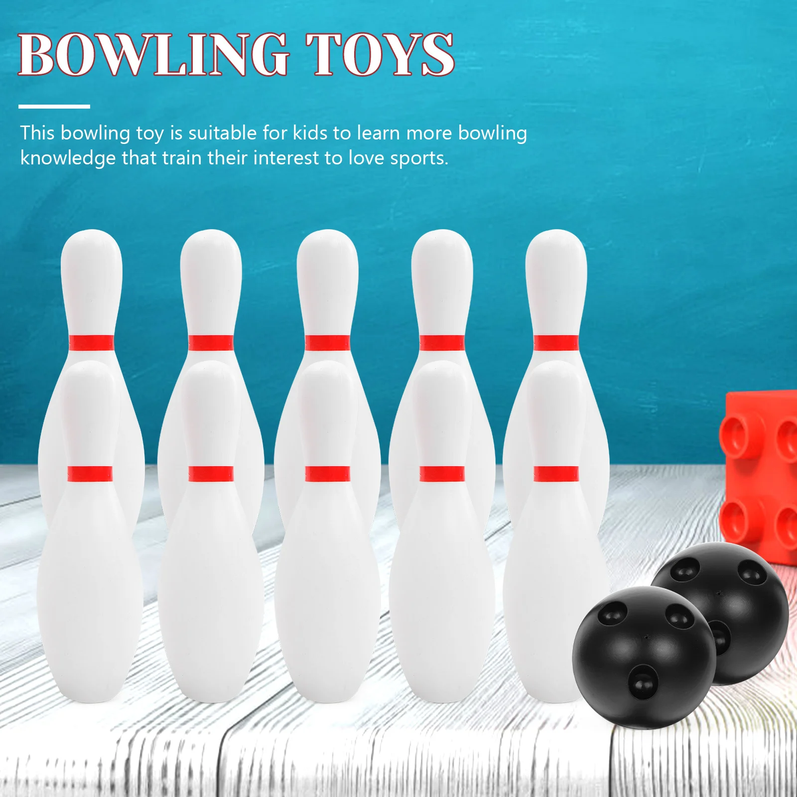 Bowling -Set Kids Ball Bälle für Spiel Kinder Innensaner