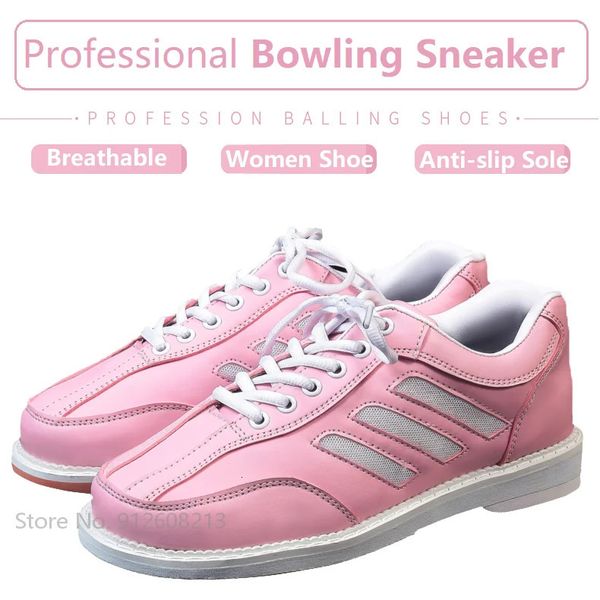 Bowling Chaussures de Bowling respirantes pour femmes, baskets de Bowling professionnelles à semelle antidérapante, baskets d'entraînement en cuir PU à lacets pour dames 35-40 231009