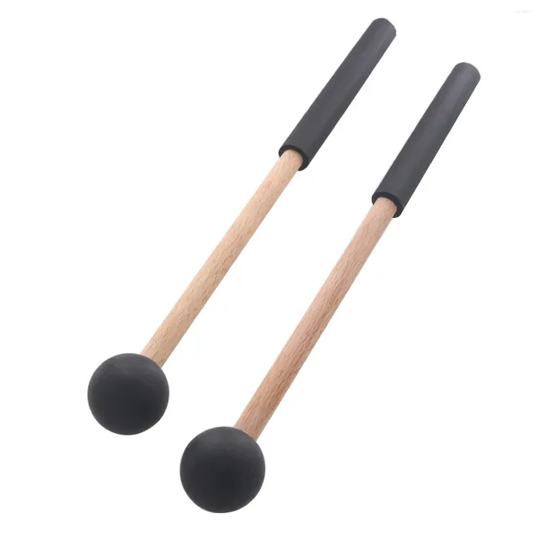 Bols 1 paire de maillets de tambour de langue, bâtons de tête en caoutchouc souple pour batterie et percussion de clavier