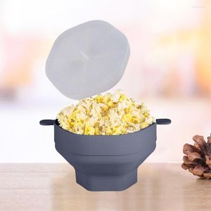 Kommen 1 Set Duurzame Popcorn Kom Langdurige Maker Grote Capaciteit Siliconen Emmer Met Deksel Winkel