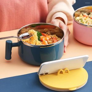 Kommen 1 set lunchbox geweldige instant noedels container 4 kleuren bowl student kantoormedewerker draagbare slaapzalen accessoires