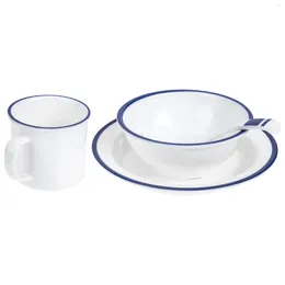 Schüsseln 1 Set Servierbehälter Schüssel Tasse Teller Suppe Reis Melamin