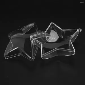 Bols 10 sets 80 mm billes de bricolage à remplissage des ornements en plastique transparent ornement de la fête de la fête (forme d'étoile)