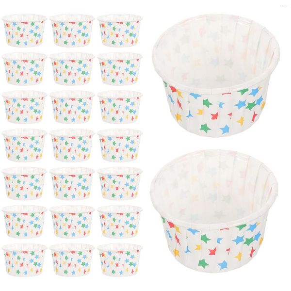 Cuencos, 100 Uds., tazas para pastel, fiesta de cumpleaños, revestimientos para cupcakes, suministros de mesa desechables, vajilla, decoraciones de Picnic, papel redondo