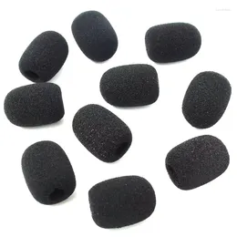 Bols 100pcs microphone casque grill pare-brise éponge mousse noir micro couverture 30mmx8mm