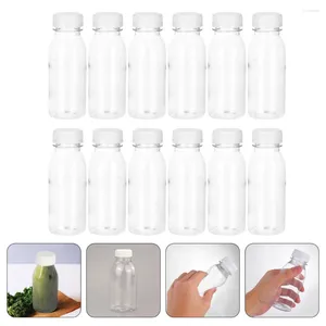 Bols 12 pcs bouteille en plastique jus de contenant transparent d'emballage d'emballage boisson boisson boisson