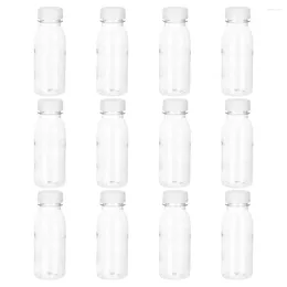 Bols 12 pcs en verre mini réfrigérateur bouteille de boisson épaississait en plastique de boisson portable bouteilles de boisson jus de lait de lait