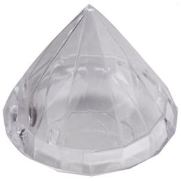 Kommen 12 STUKS Transparante Diamantvorm Bonbondoos Bruiloft Gunst Geschenkdozen Party Doorzichtige Plastic Container Home Decor