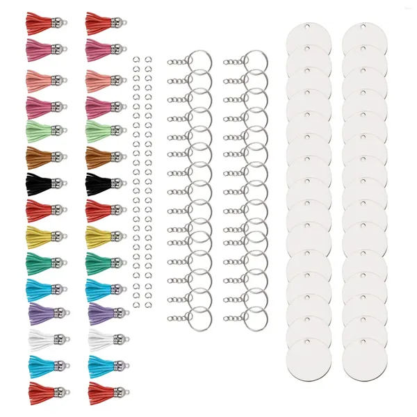 Kommen 150PCS sublimatie blanks sleutelhangers bulk ornament set voor ambachten sieraden maken