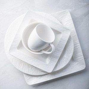 Kommen 1 ST 1 Set Fabricage Servies Set Strohoed Plaat Keramische Minimalistische Pasta Kom