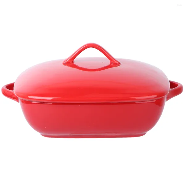 Bols 1pc Céramique Casserole Plat Four Pudding Bol Plaque De Cuisson Poterie Conteneur