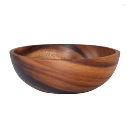 Cuencos 1pc Práctico Cubiertos de madera Cuenca del hogar Frutero Ensalada Vajilla y (8X6CM)