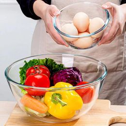 Kommen 1 stks kloppen de eierkom verdikt transparante glazen salade magnetron oven speciaal baksoep ramen keukengerei