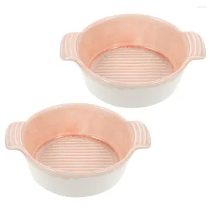 Bols 2 Pcs Céramique Amphore Bol Plats De Cuisson Salade Mélange Cuisson Gâteau Casseroles Four Ramen Porcelaine Cuisine Fournitures Apéritif