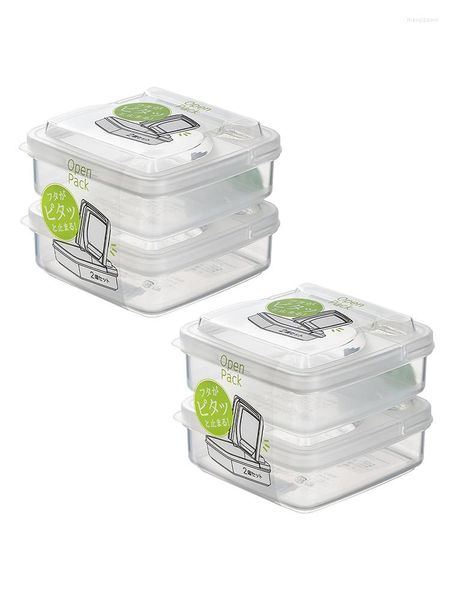 Bols 2PC Fromage Tranche Boîte De Rangement Réfrigérateur Spécial Oignon Gingembre Ail Fruits Bac À Fruits Flip Beurre Cubes Séparément