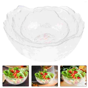 Bols 3 pièces grand bol en verre servant des fêtes salade style chinois grand divertissant