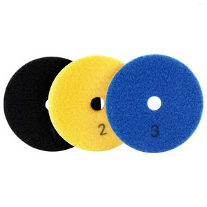 Bols 3 pièces 100 mm diamant flexible coussinets de polissage sec humide étape étape étape pour carreaux de marbre en pierre