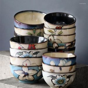 Kommen 4/5 Inch Japanse Creatieve Handgeschilderde Bloemen Keramiek Thuis Keuken Benodigdheden Rijst Dessert Soep Noodle Slakom