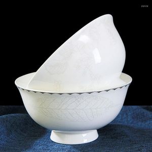 Bols 4,5 pouces Jingdezhen bol de riz en céramique soupe en porcelaine blanche vaisselle maison Ramen petit récipient vaisselle artisanat