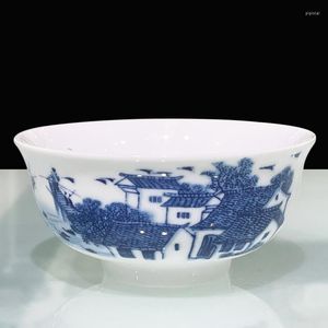 Kommen 4.5 inch vintage rijstkom porselein kleine soep huis blauw en wit servies eidwerk el keramische decor ambachten