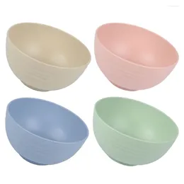 Bols 4 pièces bol ensemble petite cuisine salade soupe vaisselle de ménage vaisselle en plastique pour incassable