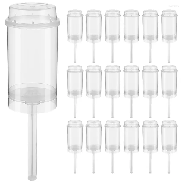 Bols 40 pcs Cake Push Container Lollipop Moules Savon Fleur Ronde Plastique Pops En Vrac Grade PP Push-up Couvercle