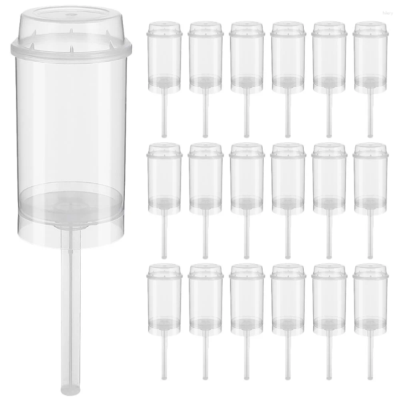 Bowls 40 PCS Pops Pops Pops Lids Clear Stand Push-Up Plastic Cupcake Barrel