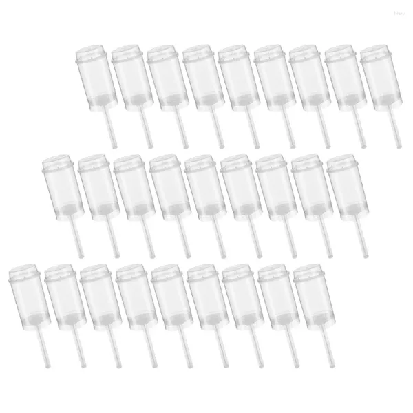 Bols 40 pcs Clear Conteneur Gâteau Cône Cupcake Rond En Plastique En Forme De Gelée Tasses Grade PP Push Pops En Vrac Push-up