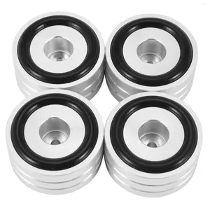 Bowls 4 Stuks 40X20mm Aluminium HiFi AMP Luidspreker Isolatie Stand Draaitafel DAC Voeten Pad (Zilver)